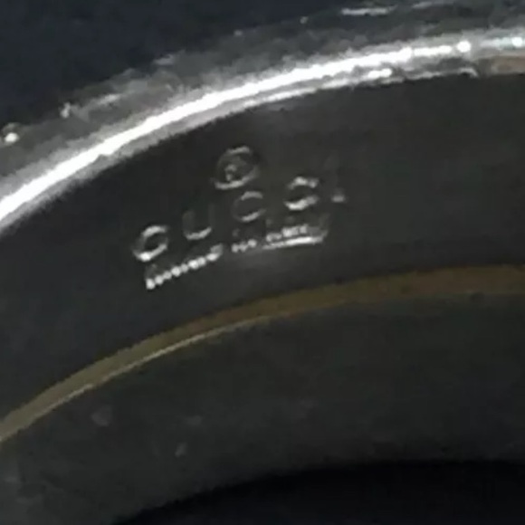 GUCCI STERLING SILVER WRAP ROUND RING SIZE 55 or 7 logo Auth. Unisex snake - Picture 10 of 10